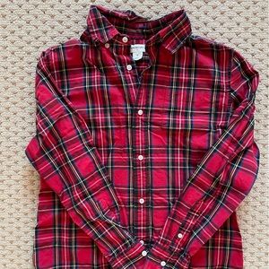 Crewcuts Red Plaid Button Down Dress Shirt Size 12